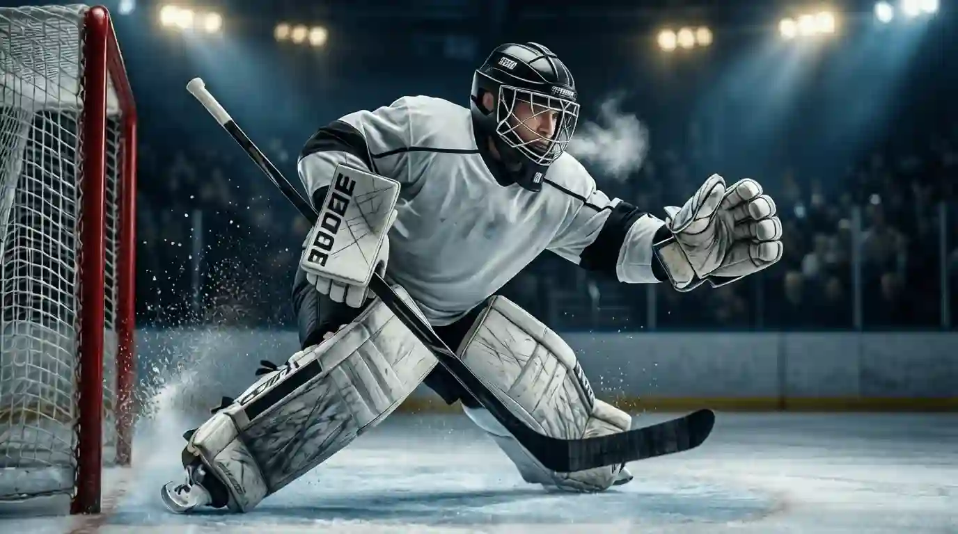 Eishockey-Torhüter in Aktion als entscheidender Faktor